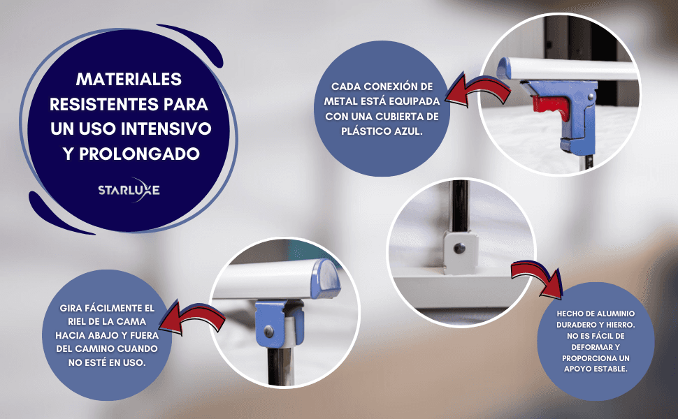 Detalles del producto — módulo 3 de Barandilla de cama abatible